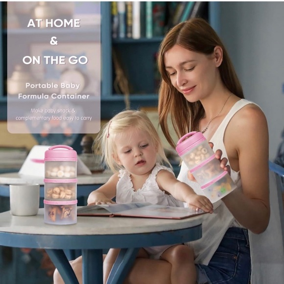 Termichy Stackable Formula Dispenser Portable Milk Powder Container, 2 Pack - Picture 6 of 7